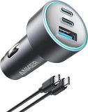 Anker 535 Bundle Of 3.2 Ft C- C Cable Car Charger 67W Gray