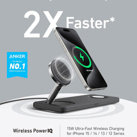 Anker Maggo Wireless Charging Pad 3 In 1 15W Black