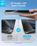 Anker Screen Printing High-Definition Mobile Phone Tempered ShieldX Glass Kit Iphone 16 Pro Clear