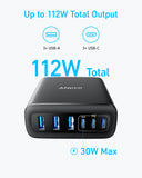 Anker Powerport 112W 3C 3A Pd Gan Black