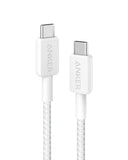 Anker 322 Usb-C To Usb-C Cable 3Ft Nylon6 White